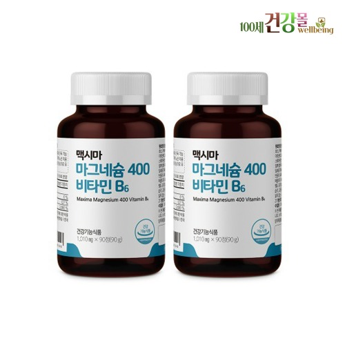 산화 마그네슘 400 위드 비타민B6 90캡x2 미네랄보충